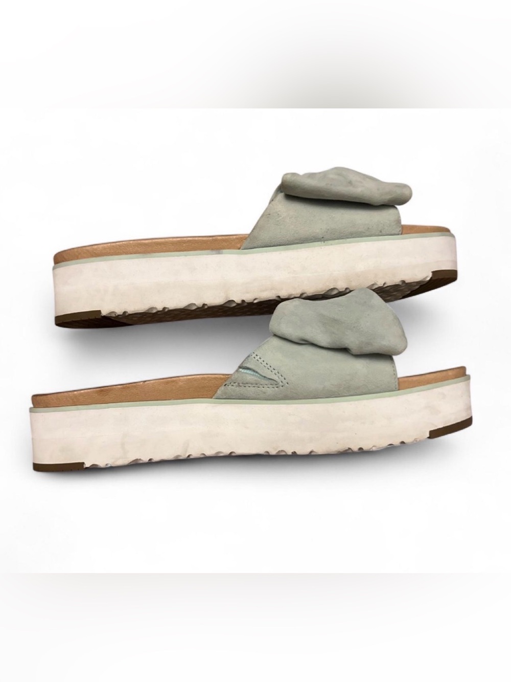 UGG Treadlight Pale Blue Bow Slide Clogs Women’s Size 12 Boho Cottagecore Summer - Picture 7 of 8